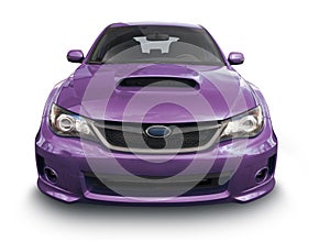 Purple Sedan - Front View