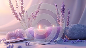 Purple Serenity Spa Scene photo