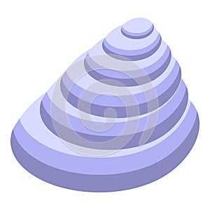 Purple shell with a simple concentric circle pattern