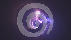 Purple shiny cirlces halo abstract background