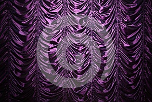 Purple silk curtain