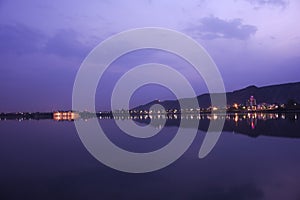 Purple sky and Jal Mahal