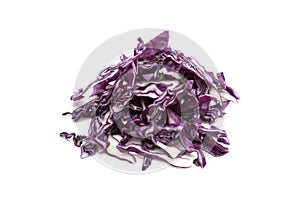 Purple slice cabbage isolated on white background