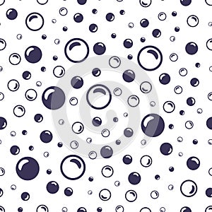 Purple soap bubbles on a white background.