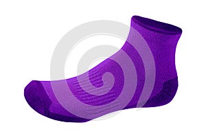 Purple sock isolated