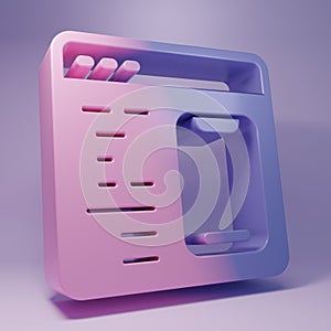 Purple Software, web developer programming code icon isolated on purple background. Javascript computer script random