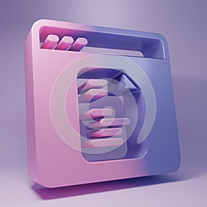 Purple Software, web developer programming code icon isolated on purple background. Javascript computer script random