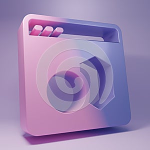 Purple Software, web developer programming code icon isolated on purple background. Javascript computer script random