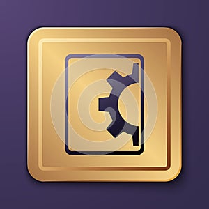 Purple Software, web development, programming concept icon isolated on purple background. Programming language and