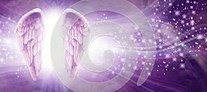 Purple Sparkle Angel Wings Message Board 