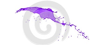 Purple splash isolated