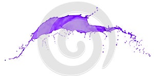 Purple splash isolated