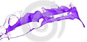 Purple splash isolated