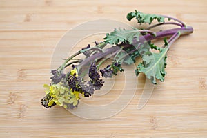 Purple sprouting broccoli flowering