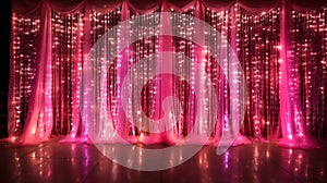pink Curtain, glitter Tinsel Curtains, Fringe for Wedding Decoration, Birthday Party, Christmas Decoration, New Year's Eve