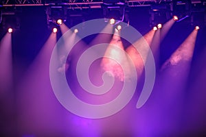 Purple stage spotlights