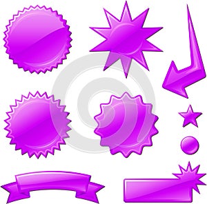 Purple star burst designs
