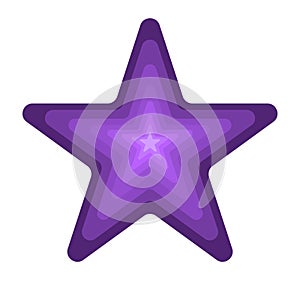 Purple star icon, EPS editable vector illustration