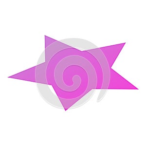 Purple star icon, isometric style