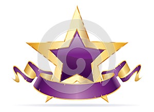 Purple star purple banner sharp