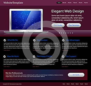 Purple stylish website template