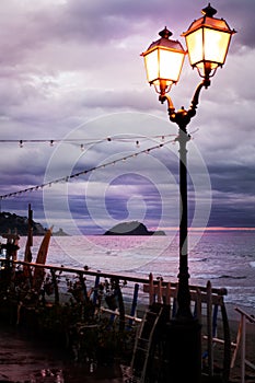 Purple sunset in Alassio