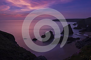 Purple Sunset over the sea