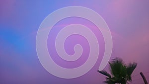 Purple sunset and rinbow