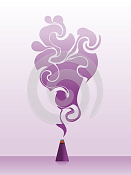 Purple swirly incense