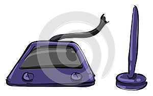 Purple Tablet, illustration, vector