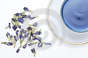 Purple tea from the flowers of the clitoris of Chang shu blue tea for weight loss.