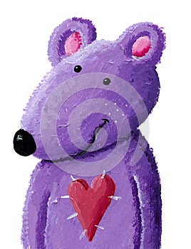 Purple teddy bear