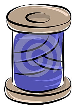 Purple thread, illustration, vector