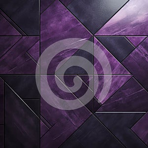 Purple Tile Mosaic In Hyperspace Noir Style: Grit, Grain, And Symmetry