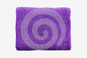 Purple towel isolated on white