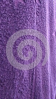 Purple towel surface
