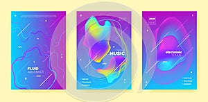 Purple Trance Music Poster. Abstract Gradient