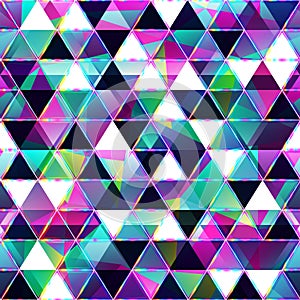 Purple triangles seamless pattern