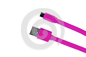 Purple usb-cable micro usb isolated