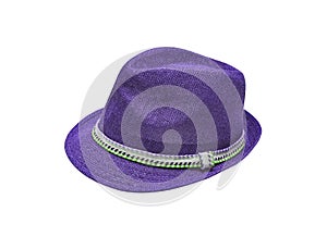 Purple vintage straw children hat fasion