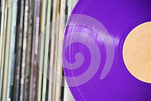Purple vinyl record