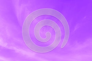 Purple violet sky. Cloudscape background.