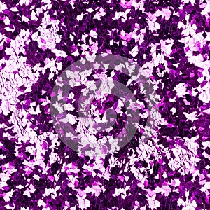 Purple, violette glitter, sparkle confetti texture. Christmas abstract background. Ideal seamless pattern.