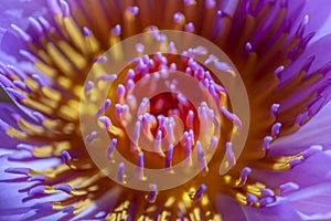 Purple Water Lily in Macro