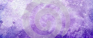 Purple watercolor paint splash or blotch background with fringe bleed wash and bloom design, blobs of paint and old vintage waterc photo