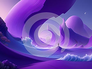 purple wave depicting somewhere in the other worldly