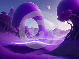 purple wave depicting somewhere in the other worldly