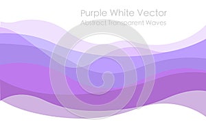 Purple waves abstract. Free white area in the upper and lower. Tulle abstract. Blank up down space Gradual transparent, gauzy chan