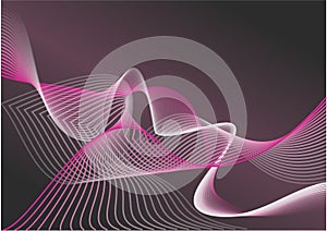 Purple waves vector background / wallpaper