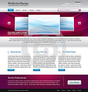 Purple website design template